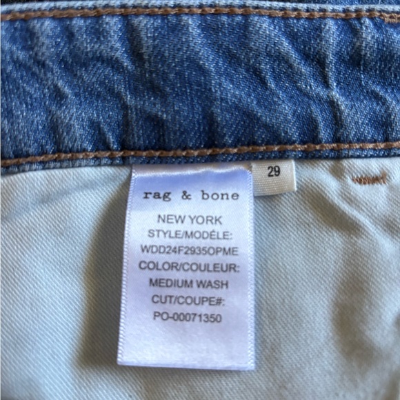 rag & bone women Lori mid-rise wide leg Blue Jeans - Picture 6 of 10